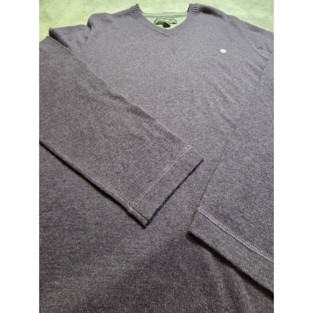 Eddie Bauer Merino Wool Blend Sweater Mens Large Purple Long Sleeve V Neck NWOT - Picture 9 of 9